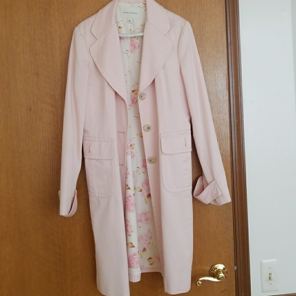 Banana Republic ballerina pink trench coat
